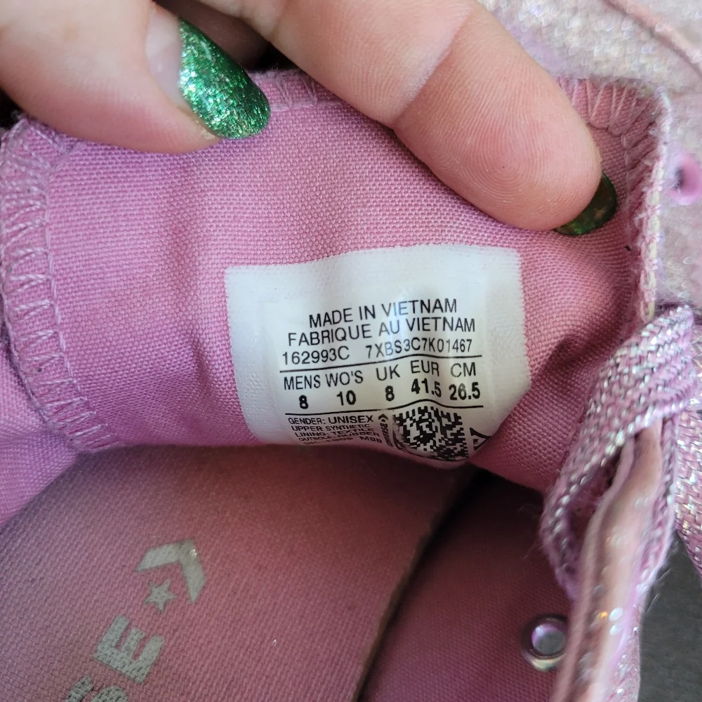 Pink Glitter Converse - Picture 7 of 9